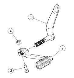 WOWTK Extended Shifter Shaft Arm for Harley FL Softail 2018-2024, Chrome, Aluminum, Model TK-G-0179-E