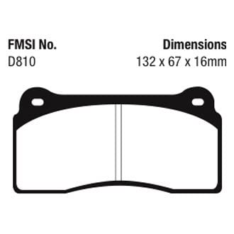 Ebc Brakes Yellowstuff 4000 Series Street Dp41110R To Fit Chrysler (Usa),Aston Martin,Brembo,Calloway Corvette,Mg,Daimler,Ferrar