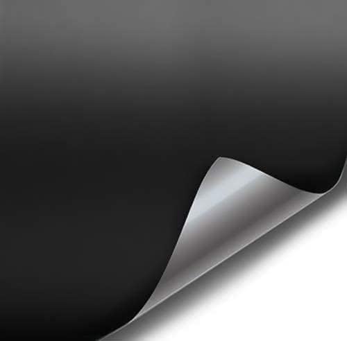 Satin Flat Matte Stealth Jet Black 5Ft Vinyl Wrap Roll With Air Release Technology (5Ft X 1.5Ft)