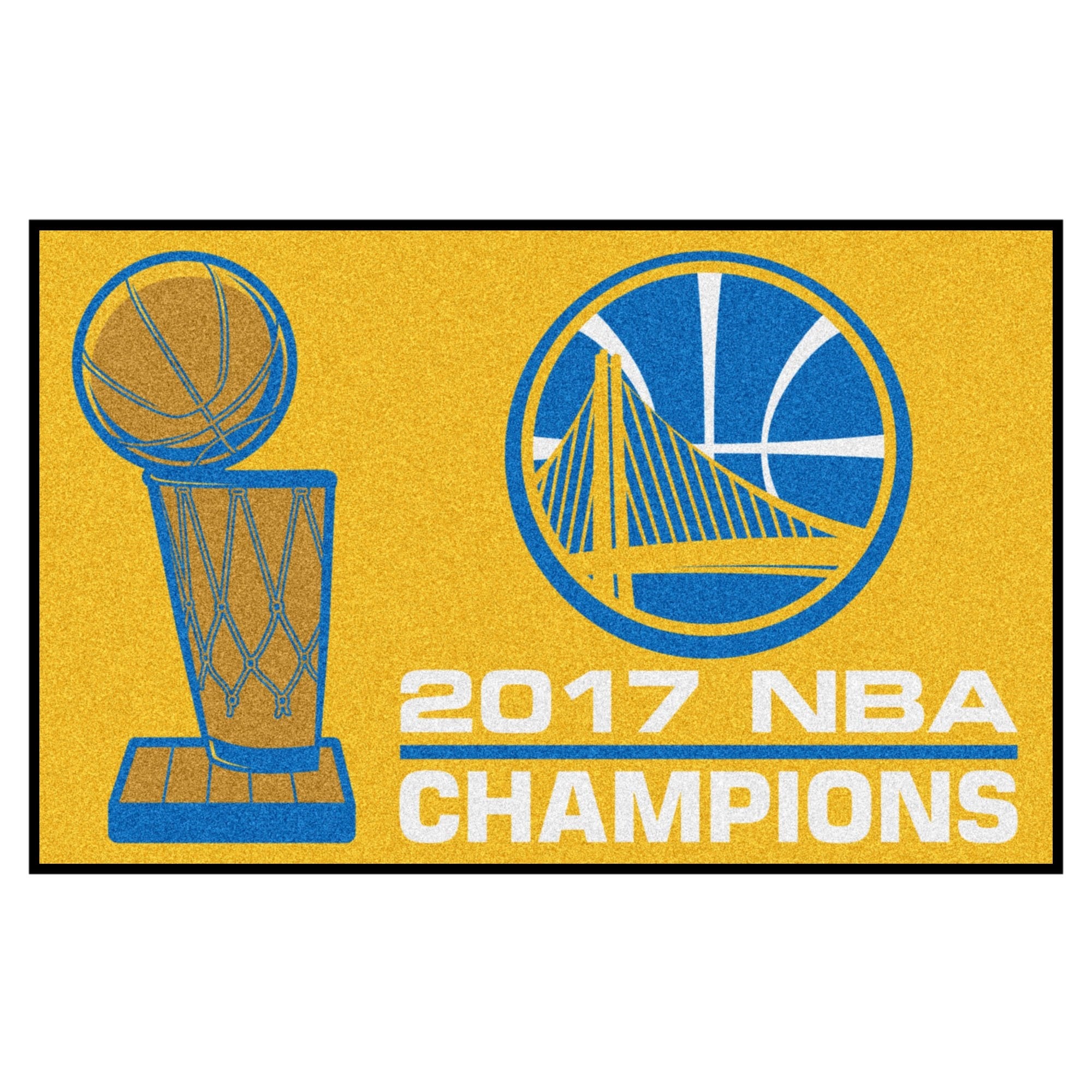 Golden State Warriors 2017 Nba Champions Starter Mat Accent Rug - 19In. X 30In.