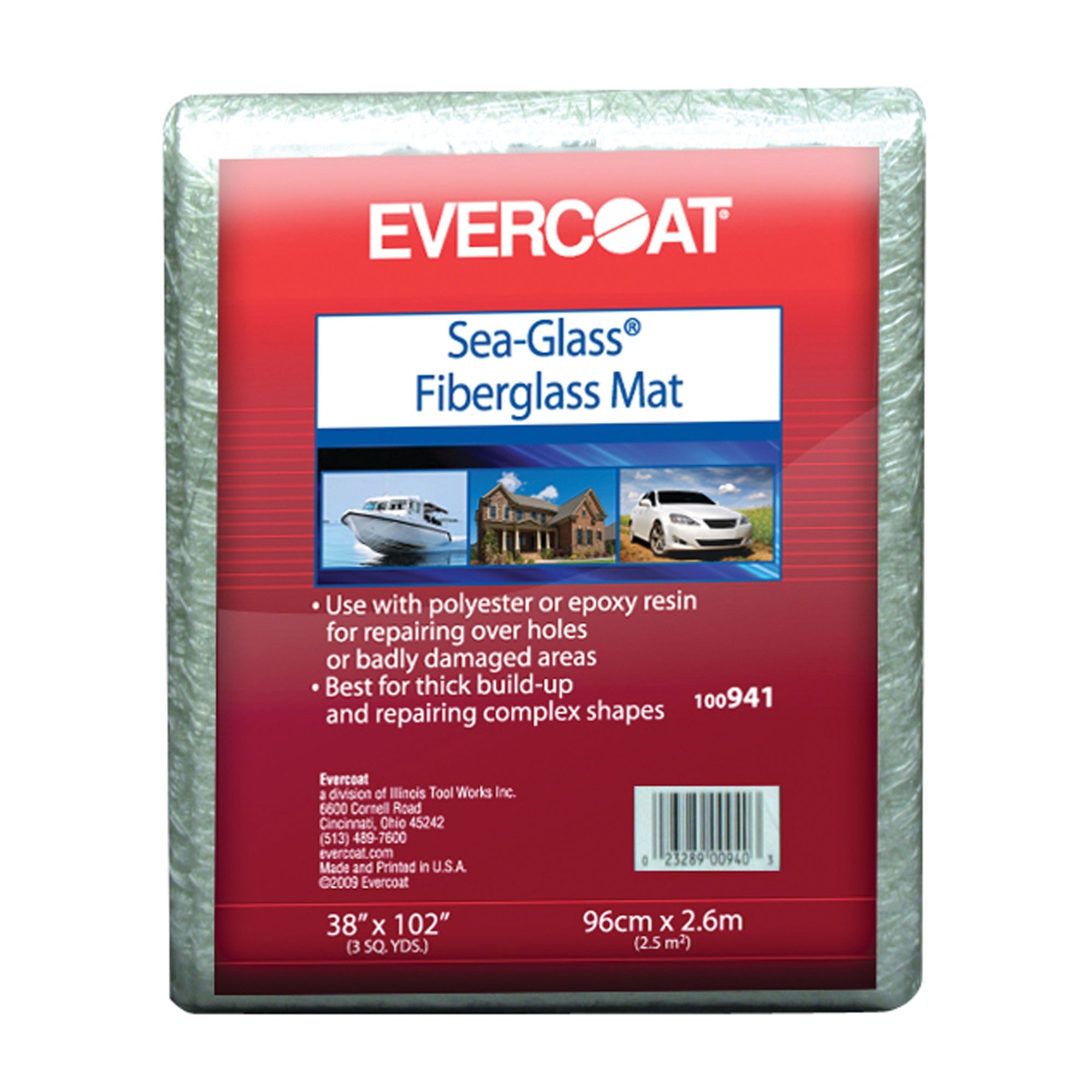 Evercoat 100941 Fiberglass Mat - 38'' X 102''
