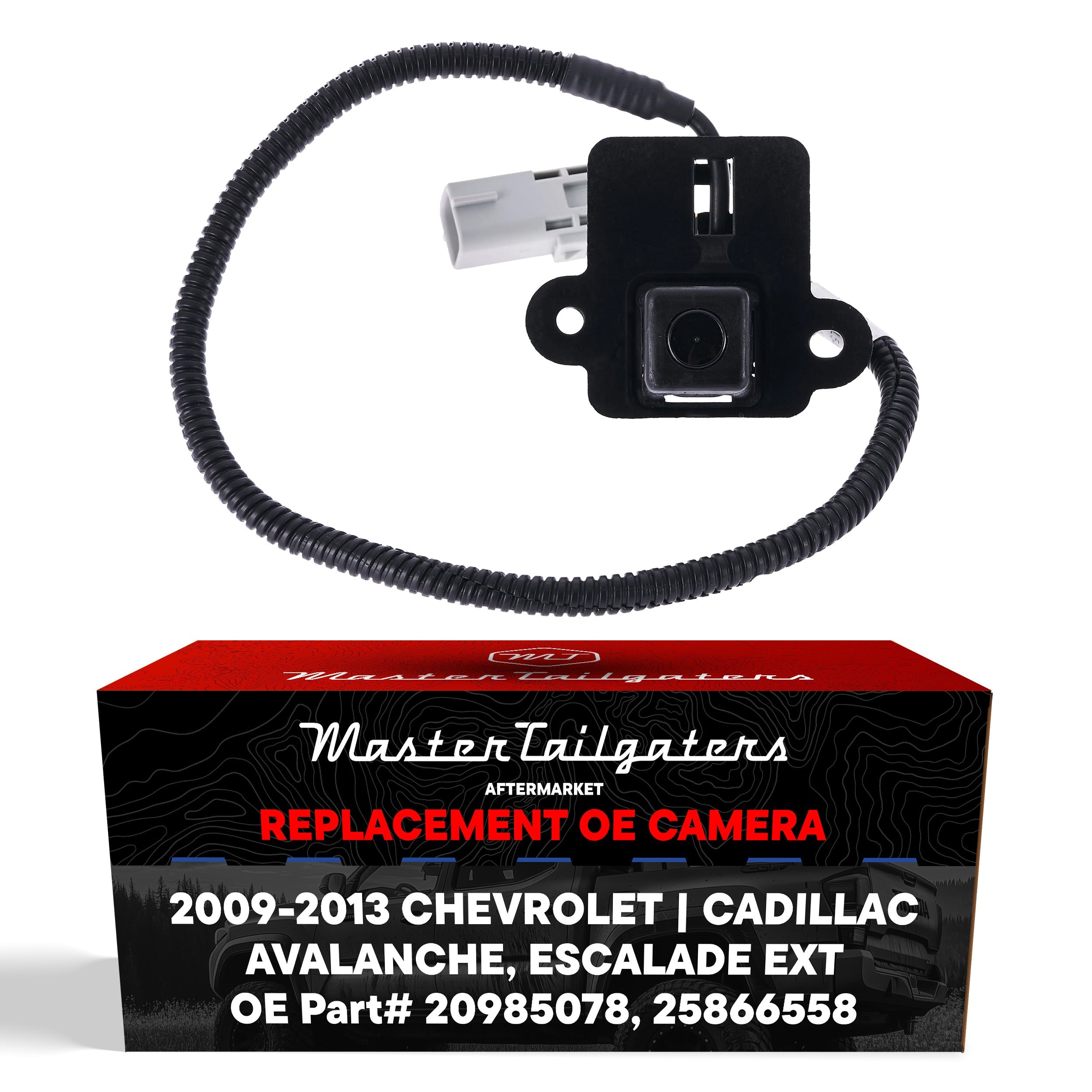 Chevrolet Avalanche / Cadillac Escalade EXT (2009-2013) OEM Replacement Backup Camera OE Part # 20985078, 25866558