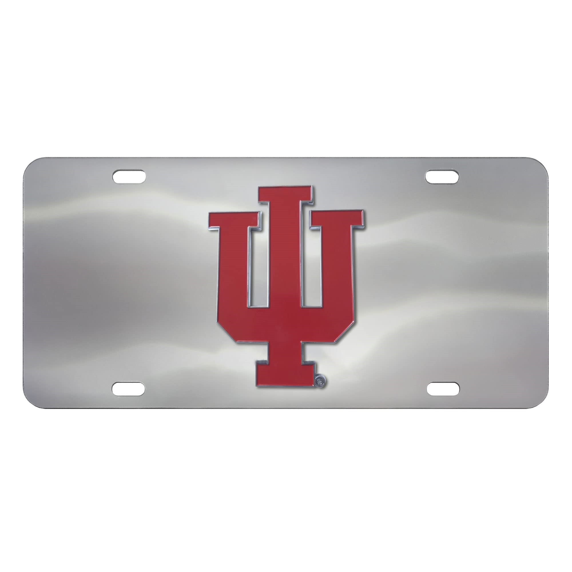 Indiana Hooisers 3D Stainless Steel License Plate