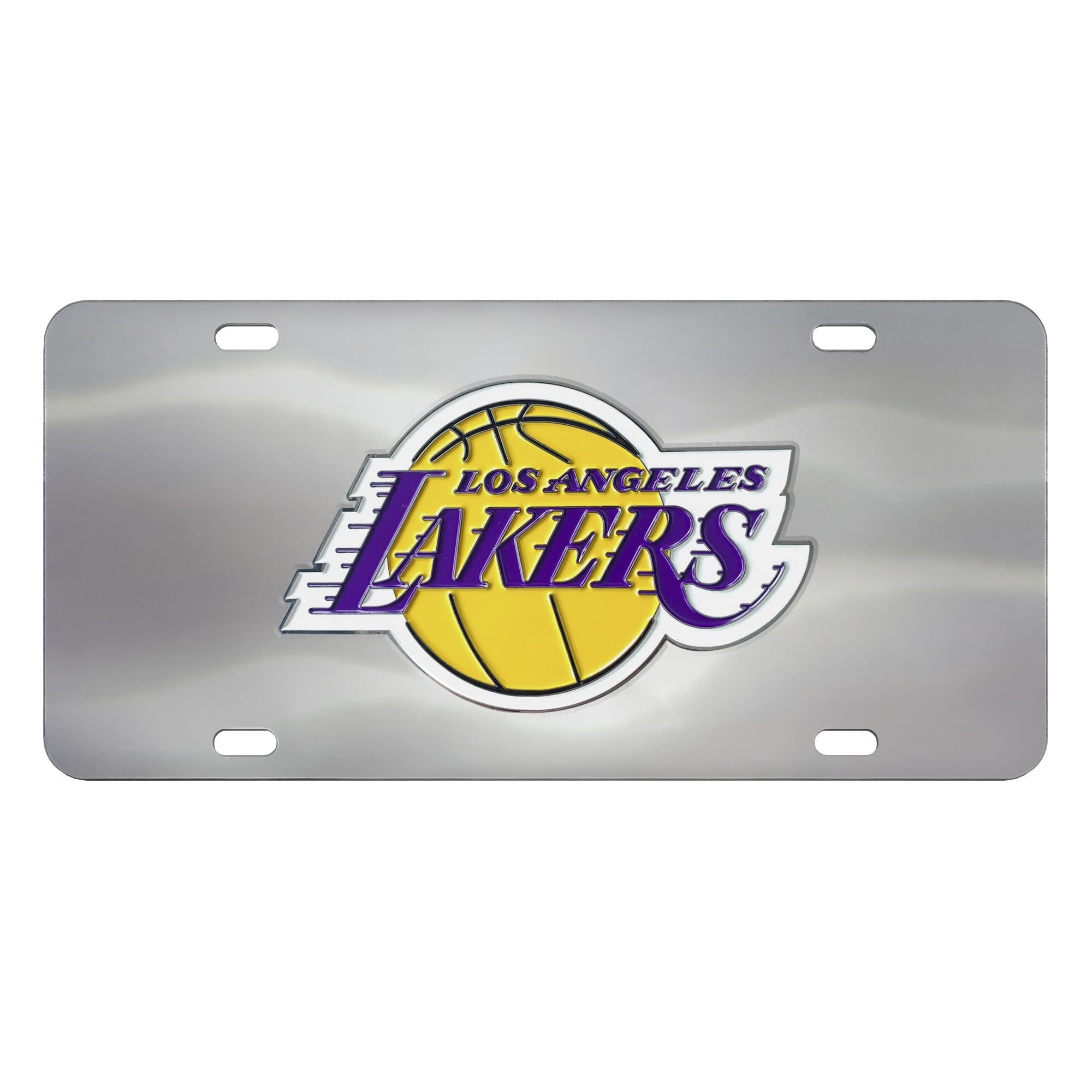 Los Angeles Lakers 3D Stainless Steel License Plate