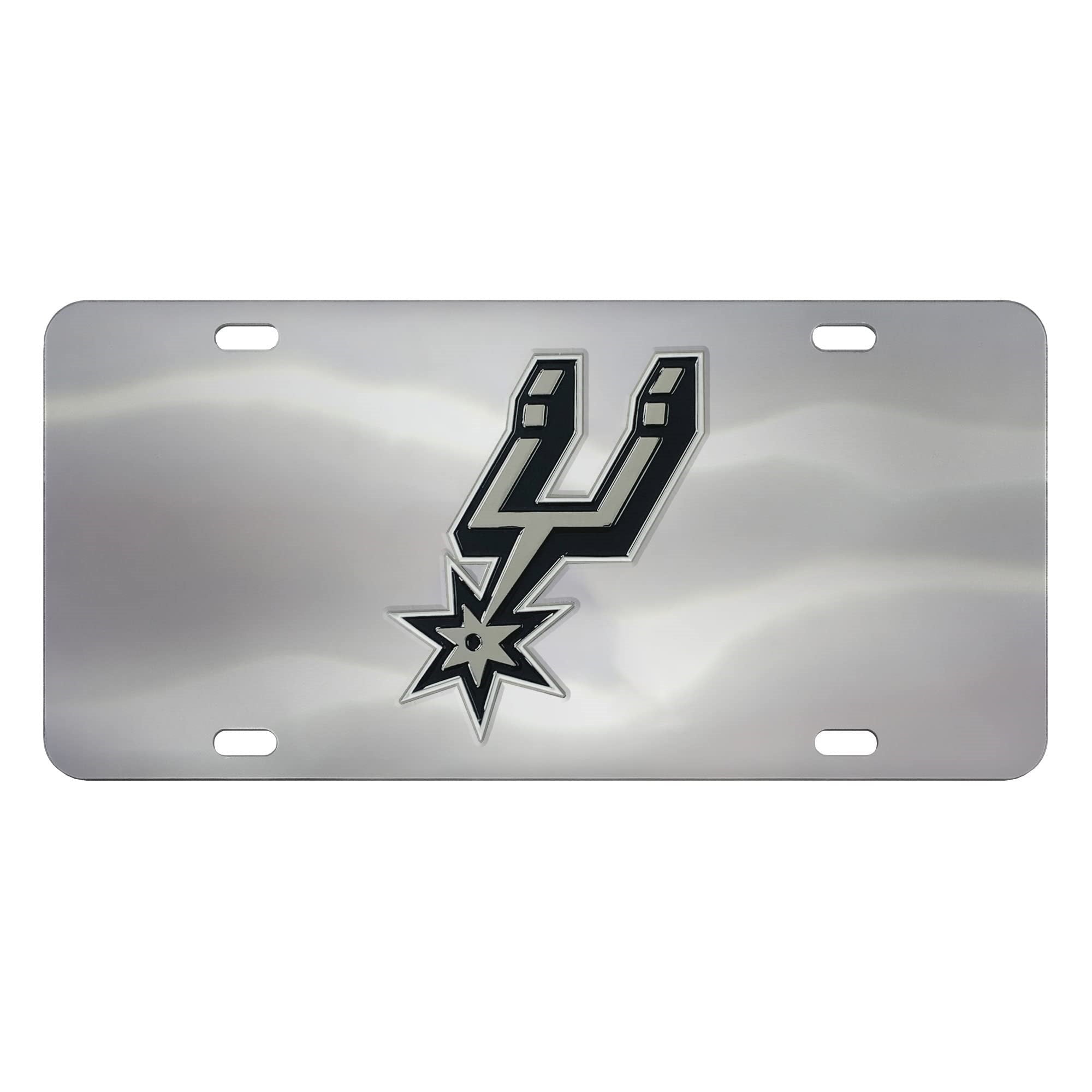 San Antonio Spurs 3D Stainless Steel License Plate
