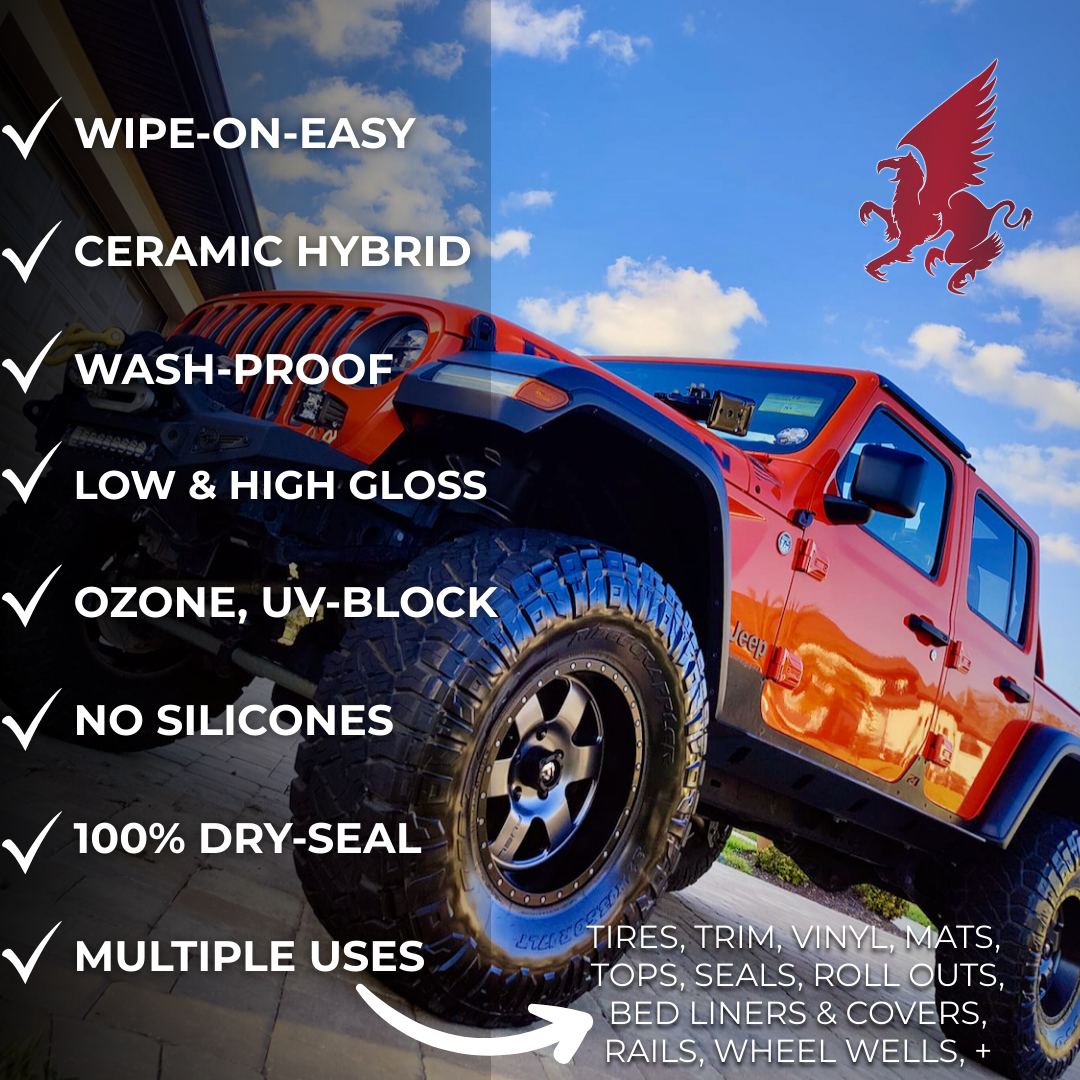 SATN Full Kit, Semi-Permanent Protectant | Ceramic Hybrid OEM Restoration, Dry Rot Prevention, Car, RV, Aircraft, Motorcycle, ATV & Golf Cart DRY-SEAL SAFE!