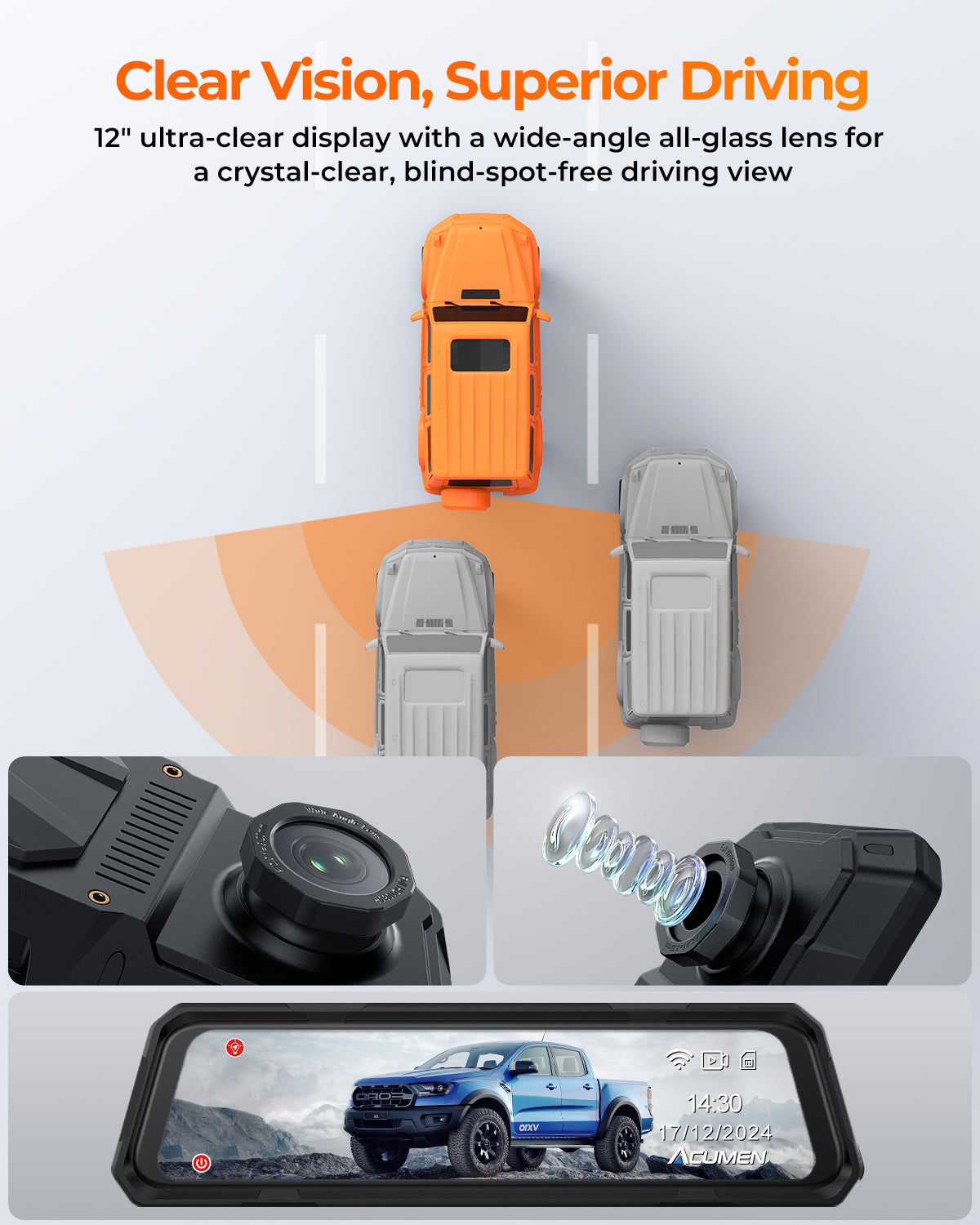 The Legend 3CH Waterproof Mirror DVR w/ 8-Gang Switch Box