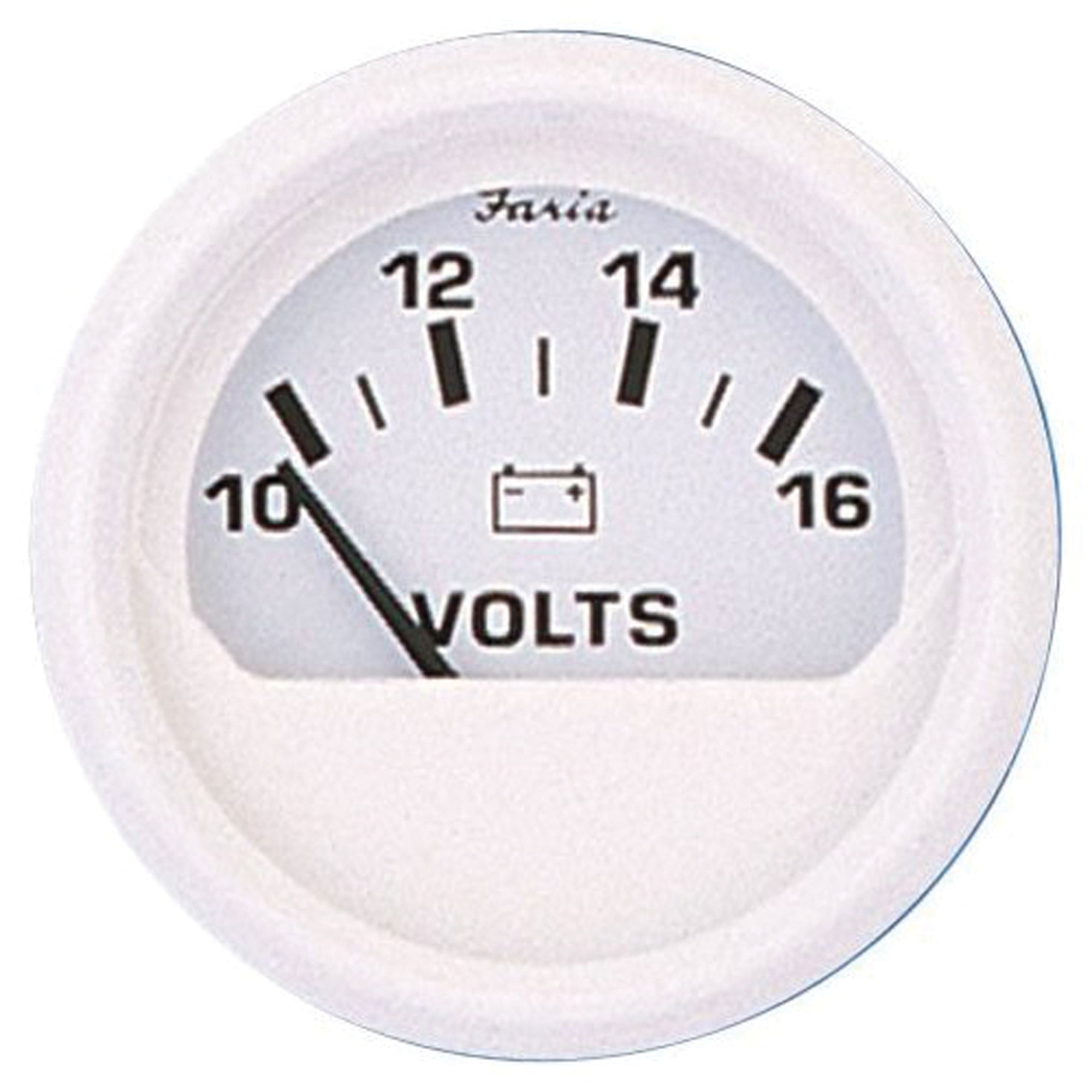 Faria 13120 Voltmeter - White