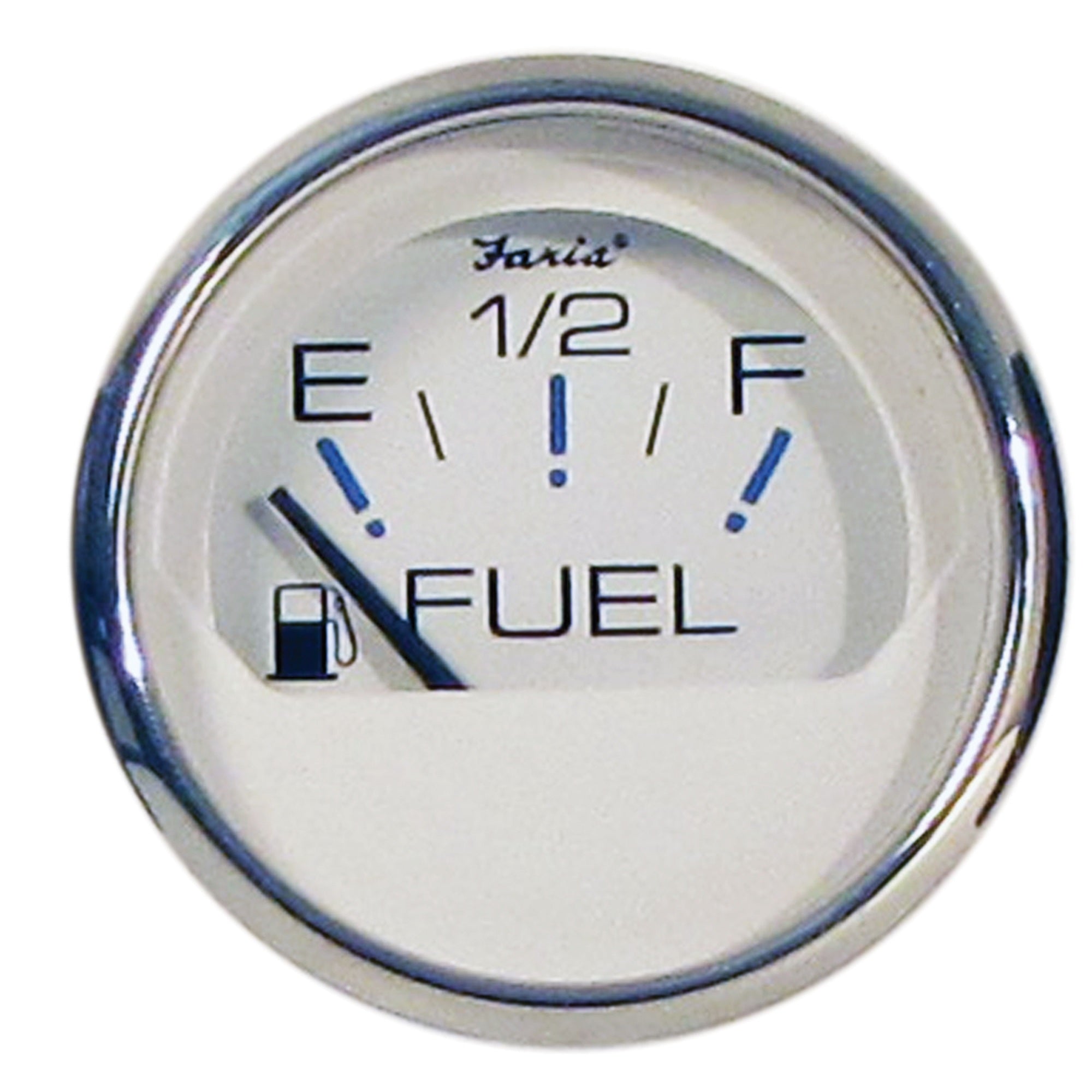 Faria 13801 Fuel Level Gauge - Chesapeake White