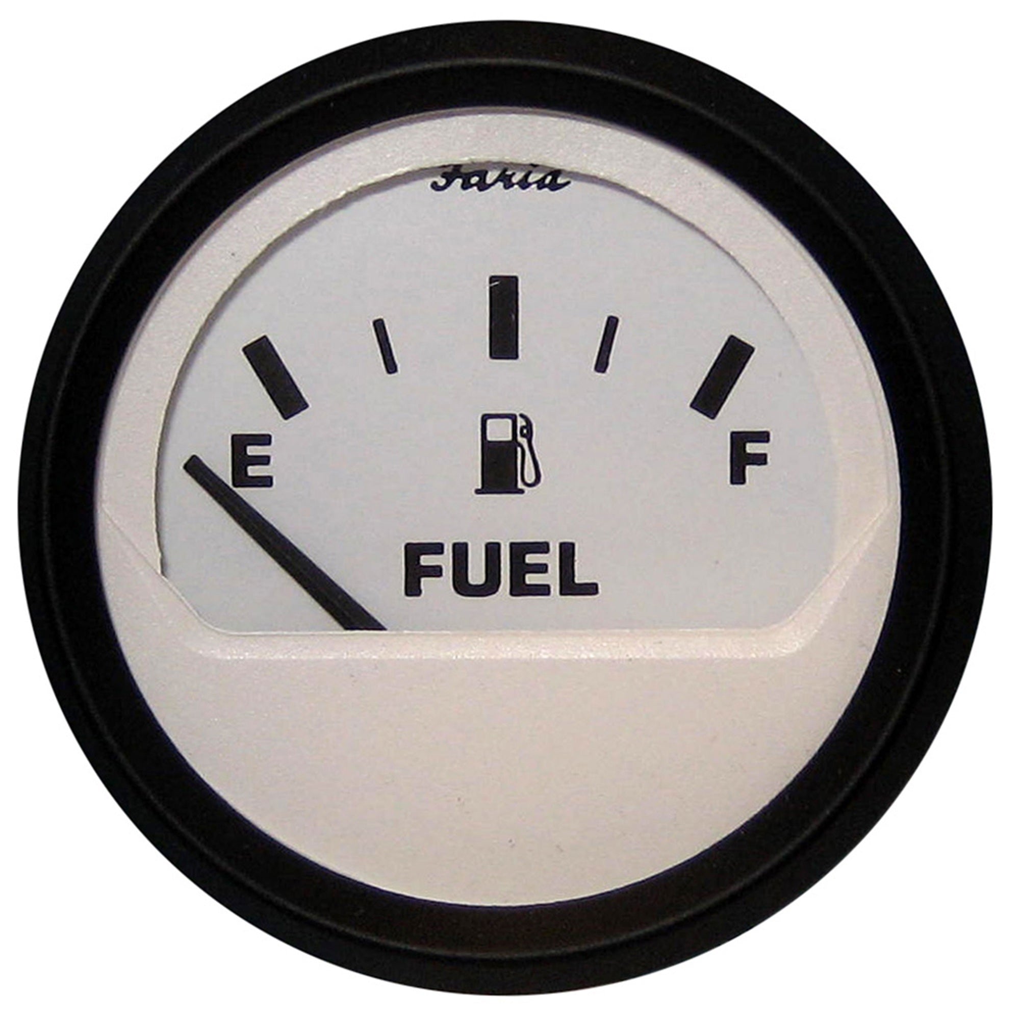 Faria 12901 Euro Fuel Level Gauge - White 2''