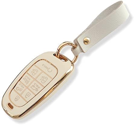 Bestevmod For Ioniq5 Key Fob Cover Accessories,Key Shells With Keychain All-Around Protection Remote Key Case Compatible With 20