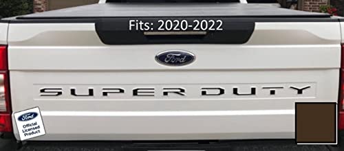 Decal Mods Super Duty Letter Inserts Inlays Decals Stickers (Thin) For Tailgate (2020-2022) Ford F250 F350 F450 (Brown) - Cbrown