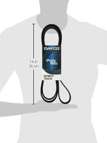 Dayco 5070874 Serpentine Belt , Black