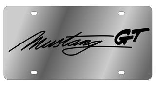Ford Mustang Script License Plate