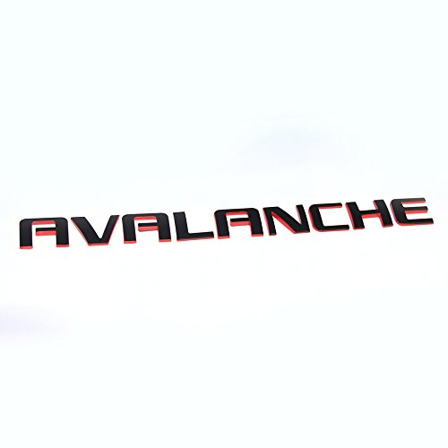 Yoaoo 3Pack Oem Nameplate Redline Avalanche Letter Emblem 3D Badge Compatible With Avalanche Original Red Line