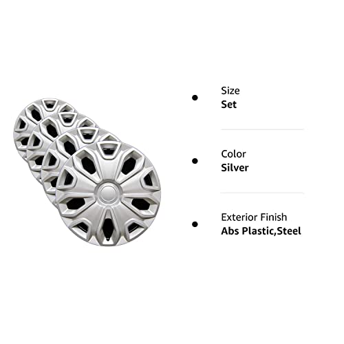 Premium Replica Hubcap Set, Replacement For Ford Transit 150, 250, And 350: 2015-2022, 16-Inch Wheel Cover (4 Pieces)