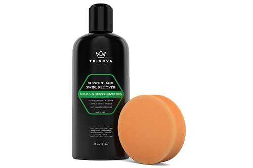 Trinova Scratch Swirl Remover - Best Abrasive Compound Car Paint Restoration. Kit Includes Buffer Pad Removal Polish In A Comple