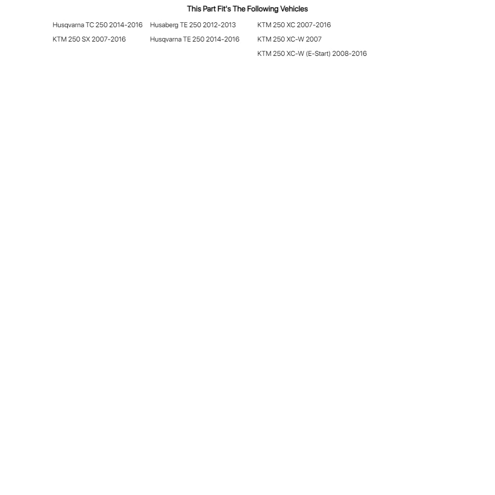 Tusk Complete Gasket Kit Compatible with KTM 250 SX 2007-2016/250 XC 2007-2016/250XC-W 2008-2016