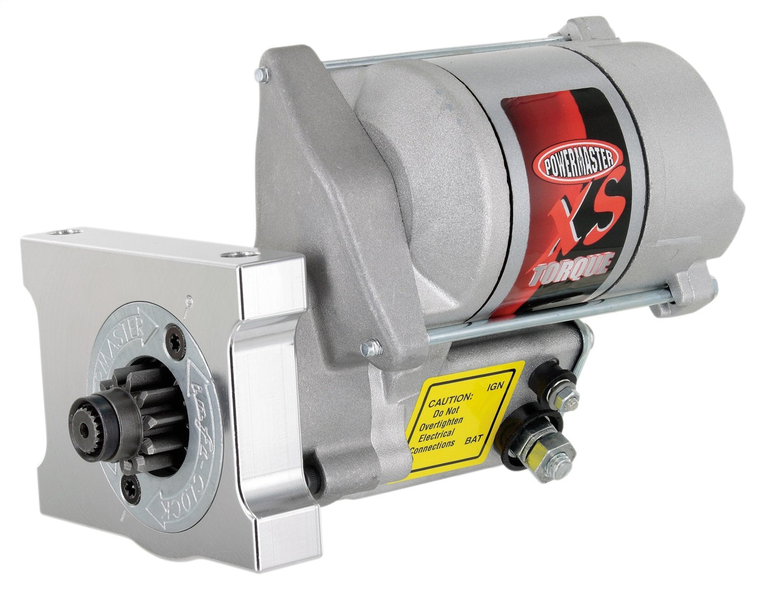 Powermaster Starter, Xs Torque, 4.4:1 Gear Reduction, Natural, 168 Tooth Flywheel, Straight Bolt, Gm V8, Each