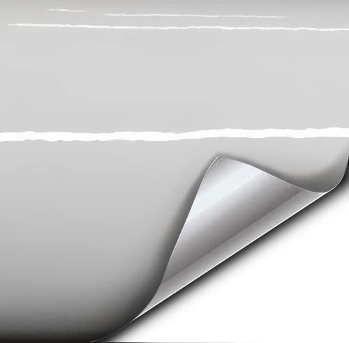 White Gloss Car Wrap Vinyl Roll With Air Release Adhesive 3Mil-Vvivid8 (10Ft X 5Ft)