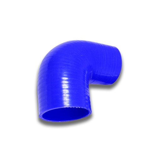 Auto Dynasty 2.25 Inches To 3 Inches 90 Degree Elbow Turbo/Intercooler/Intake Piping Coupler Reducer Silicone Hose, (Blue)