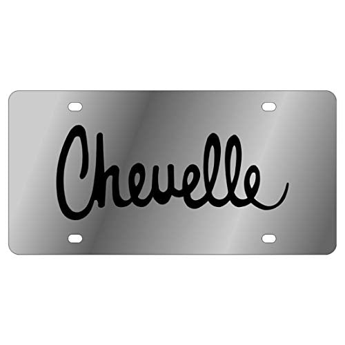 Eurosport Daytona- Compatible With -, Chevrolet Chevelle Retro Script- Stainless Steel License Plate-