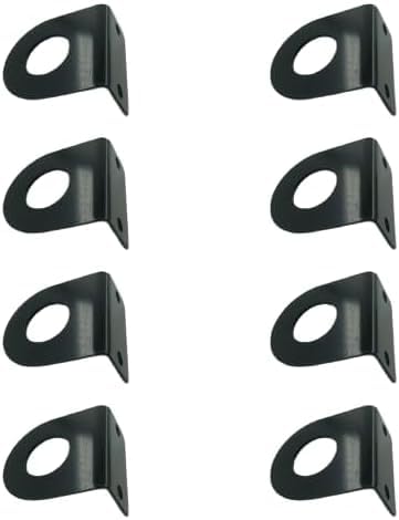 xyocx Light Mounting Bracket Black Mounting Bracket for 3/4 Round Light Powder Coated Trailer RV Vision(8 Pack)