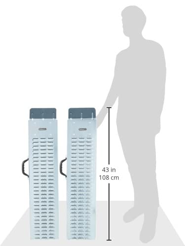 Loading Ramps - Steel Ramp Set For Atvs, Motorcycles, Mowers, Carts & More - Use With Pickup Trucks & Trailers - 1200Lb Combined