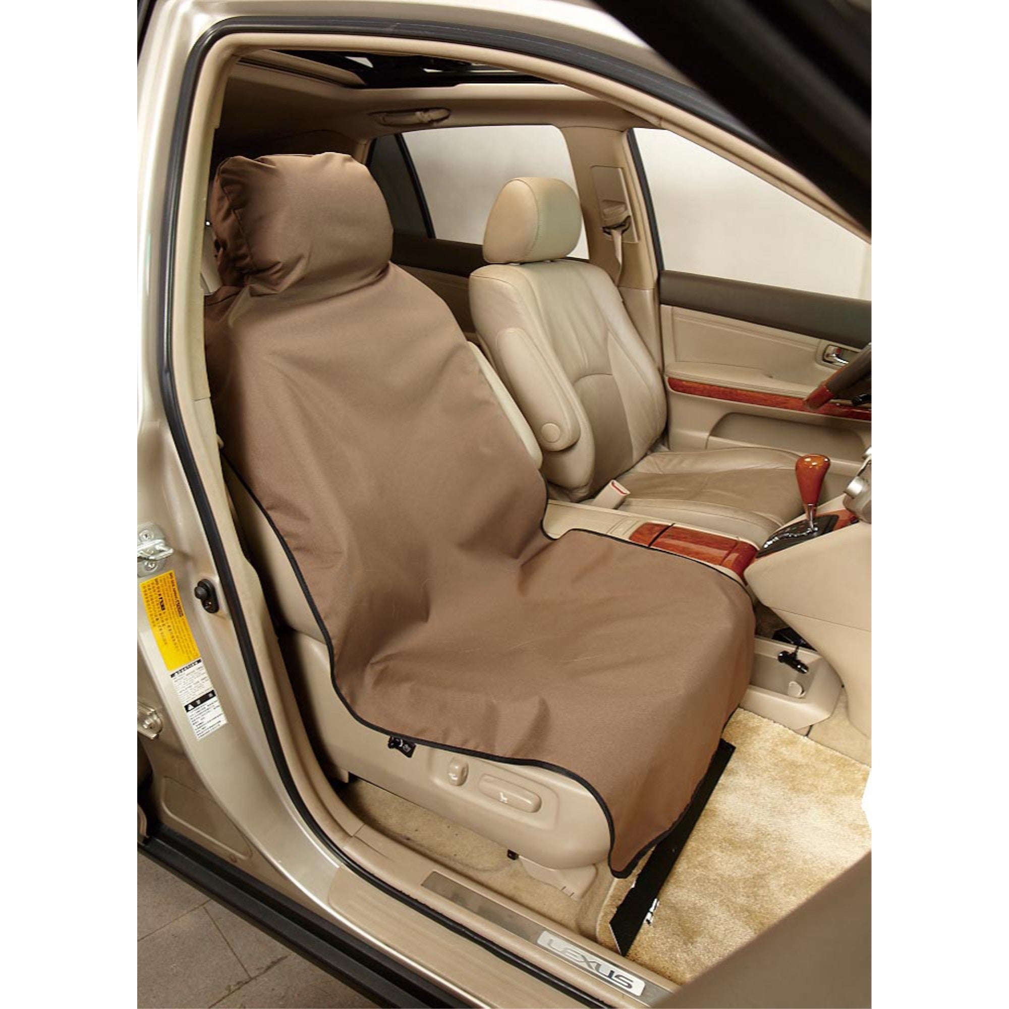 3D Universal Bucket Seat Guard Size:23.6''Wx58.3''H Brown
