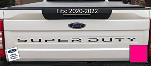 Decal Mods Ford Super Duty Letter Inserts Inlays Decals Stickers (Thin) For Tailgate (2020-2022) F250 F350 F450 (Hot Pink) - Cho