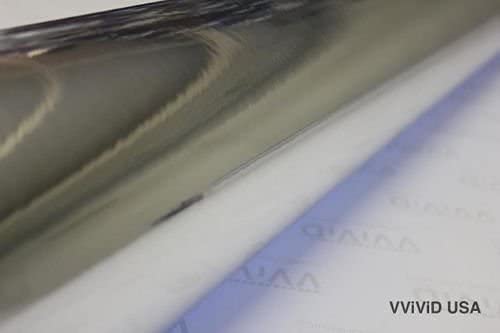 Silver Mirror Chrome Vinyl Wrap 8Ft X 60 Inch Self Adhesive Film Decal Air Release Bubble And Air-Free 3Mil-Vvivid8