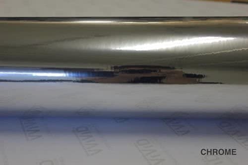 Silver Mirror Chrome Vinyl Wrap 8Ft X 60 Inch Self Adhesive Film Decal Air Release Bubble And Air-Free 3Mil-Vvivid8