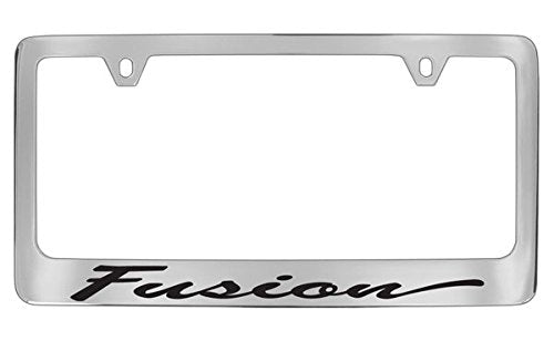 Ford Fusion Script Chrome Plated Metal License Plate Frame Holder