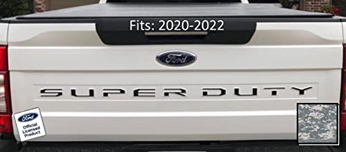 Decal Mods Super Duty Tailgate Letter Inserts Inlays Decals Stickers (Thin) For (2020-2022) Ford F250 F350 F450 (Digital Acu Gen