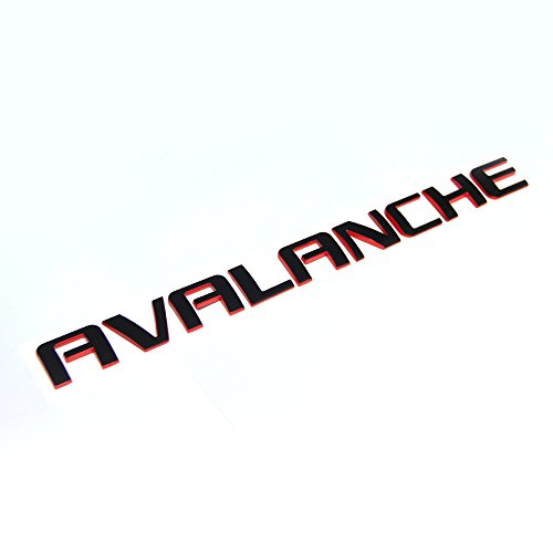 Yoaoo 3Pack Oem Nameplate Redline Avalanche Letter Emblem 3D Badge Compatible With Avalanche Original Red Line
