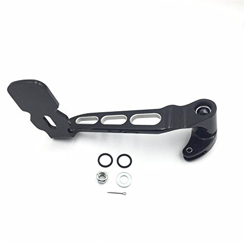 XKH- Motorcycle Black Billet Rear Brake Lever Brake Pedal Foot Lever 3 Hollow-Out Compatible with 2014-later Touring Trike Road King Street Glide CVO Tri Glide Freewheeler FLRT FLHR [B01JA1Y0X2]