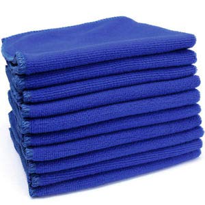 3NH 10pcs Microfibre Cleaning Auto Car Detailing Soft Cloths Wash Towel Duster Blue