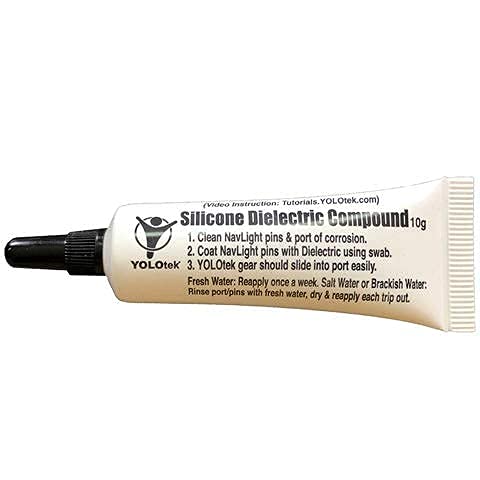 Silicone Dielectric Grease Automotive/Marine 10G By Yolotek Veteran Owned. Silicone Grease For Electronics, Spark Plugs & Battery Terminals Silicone Lube. Protects Electrical Connectors. Grease Tube