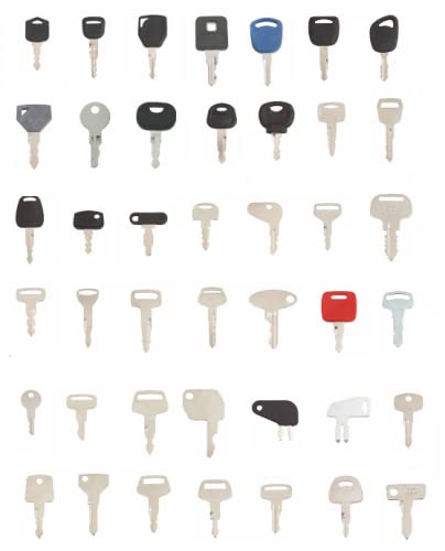 Abczok 88 Heavy Equipment Construction Ignition Key Blank Replacement Set Fits Excavators, Loaders, Backhoes, Tractors, Lawn Mov