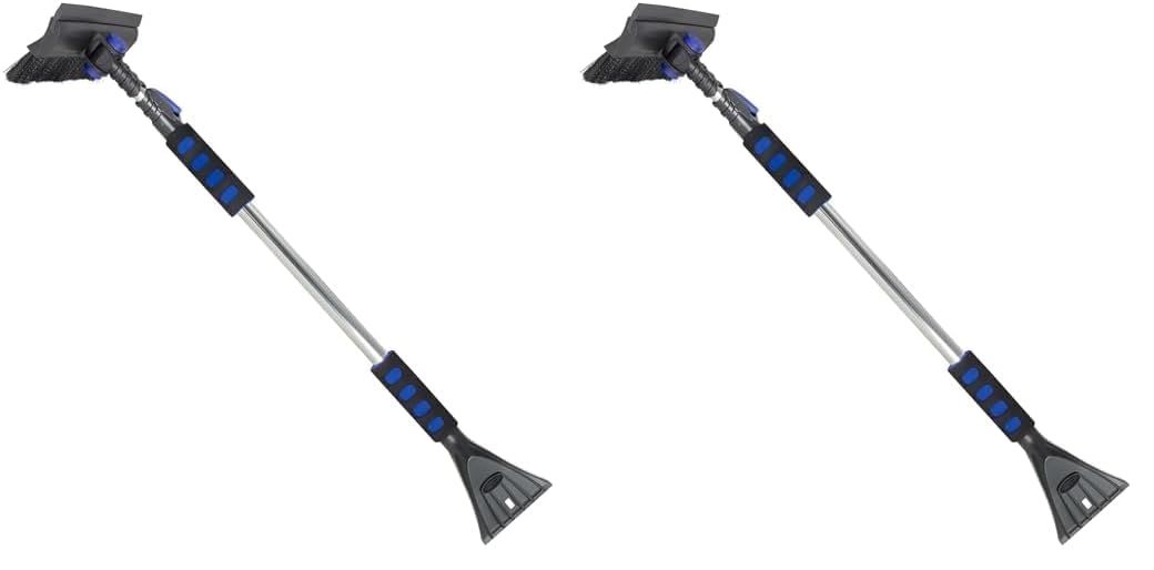 Subzero 80052 52'' Extension Quick-Release Handle Ice Scraper And Pivoting Snow Broom (Colors May Vary) (Pack Of 2)