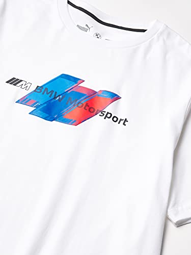 PUMA Men's Standard BMW MMS Logo Tee White, Medium