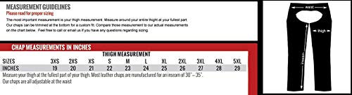 Hot Leathers Unisex Adult Unisex,classic Style Powersports-protective-chaps, Black, Large US