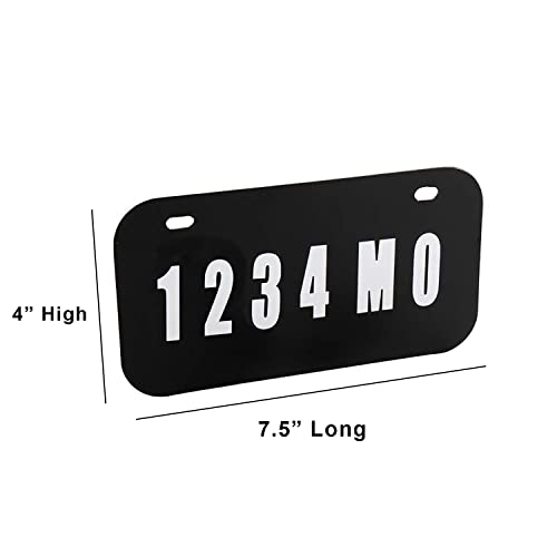 Raider Fs-12000 Atv/Utv License Plate Kit With Numbers And Letters Included (7.5 In X 4 In)