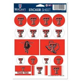 WinCraft NCAA Texas Tech University Vinyl Sticker Sheet, 5' x 7'