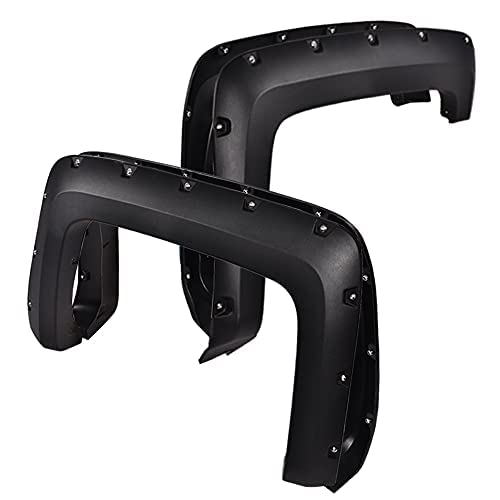 G-Plus Pocket Rivet Upgrade Fender Flares, Compatible With 2014-2018 Chevy Silverado 2500Hd/3500Hd 6.5' & 8' Long Bed(Regular Ca