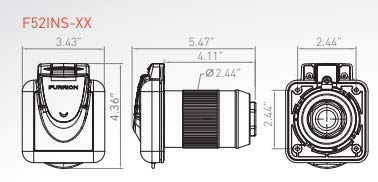 Furrion 50 Amp 125/250 Volt Shore Power Inlet With Marine Grade Quality And Powersmart Technology - F52Ins-Ps-Am