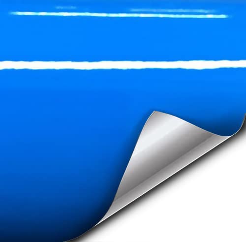 Vvivid+ Smurf Blue Gloss Vinyl Car Wrap Film (6Ft X 5Ft (Hood, Roof Or Trunk Wrap Kit))