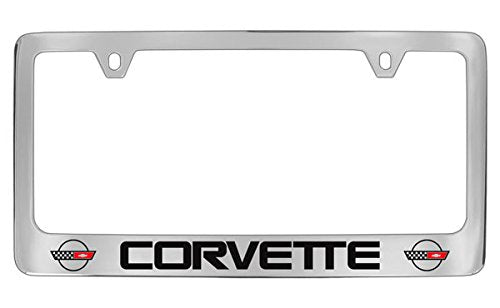 Chevrolet Corvette C4 Chrome Plated Metal License Plate Frame Holder