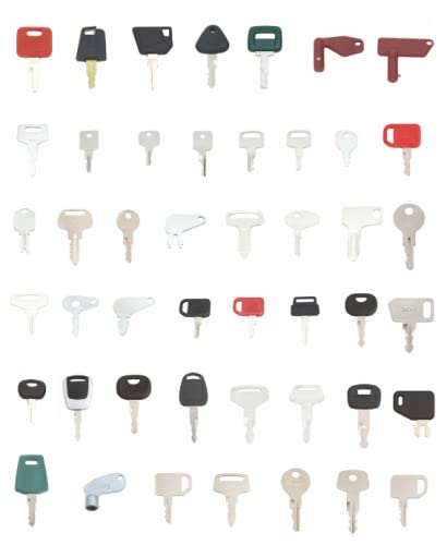 Abczok 88 Heavy Equipment Construction Ignition Key Blank Replacement Set Fits Excavators, Loaders, Backhoes, Tractors, Lawn Mov