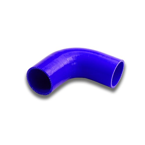 Auto Dynasty 2.125 Inches 90 Degree Elbow Turbo/Intercooler/Intake Piping Coupler Silicone Hose (Blue)